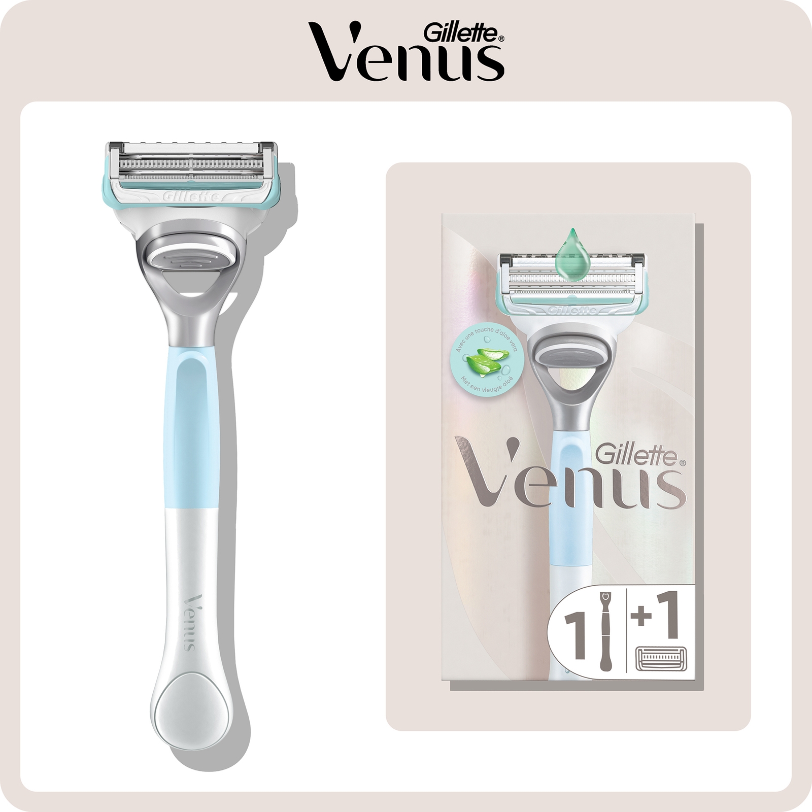 Venus Pubic Hair & Skin Razor with a Touch of Aloe Vera