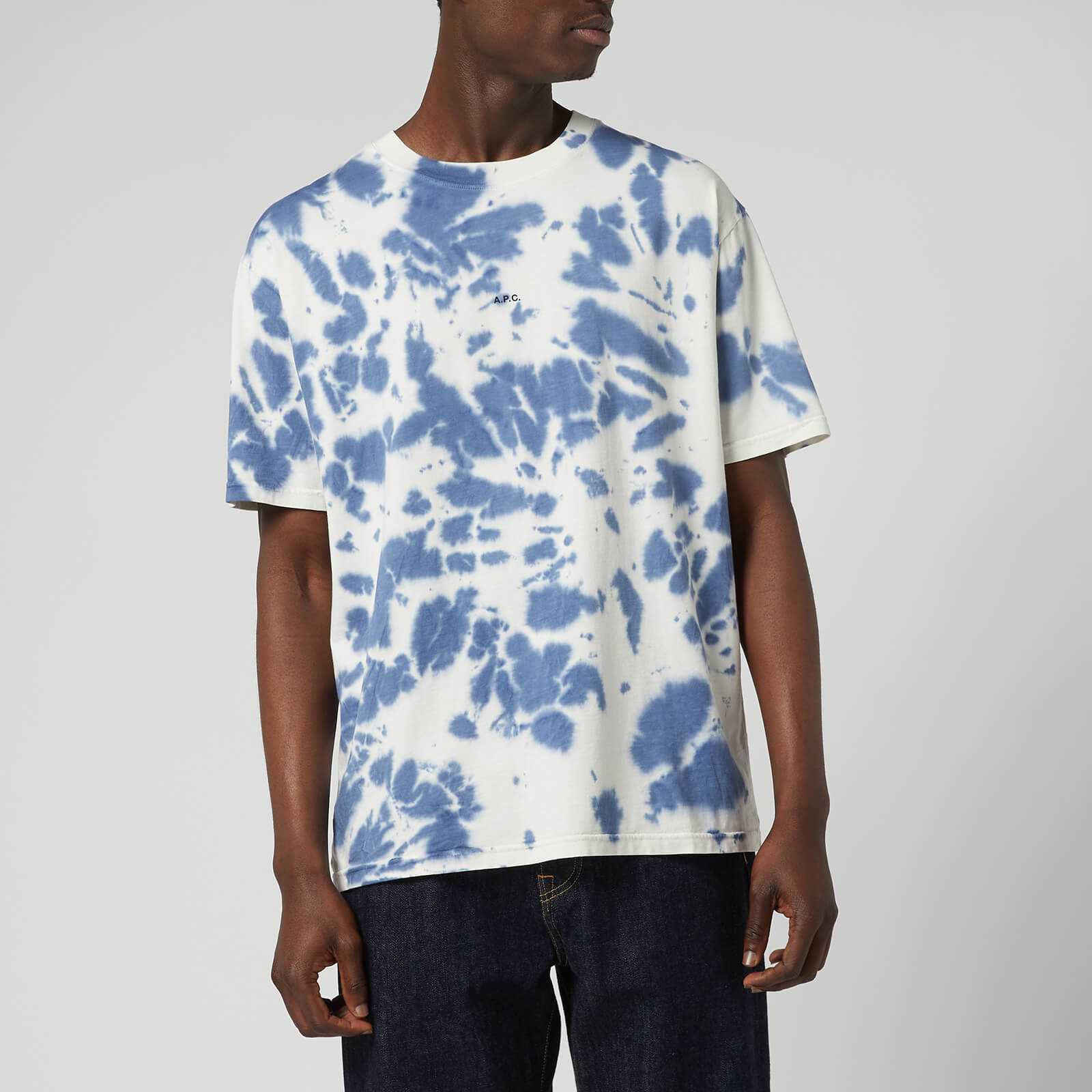 A.P.C. Men's Adrien T-Shirt - White/Indigo - S