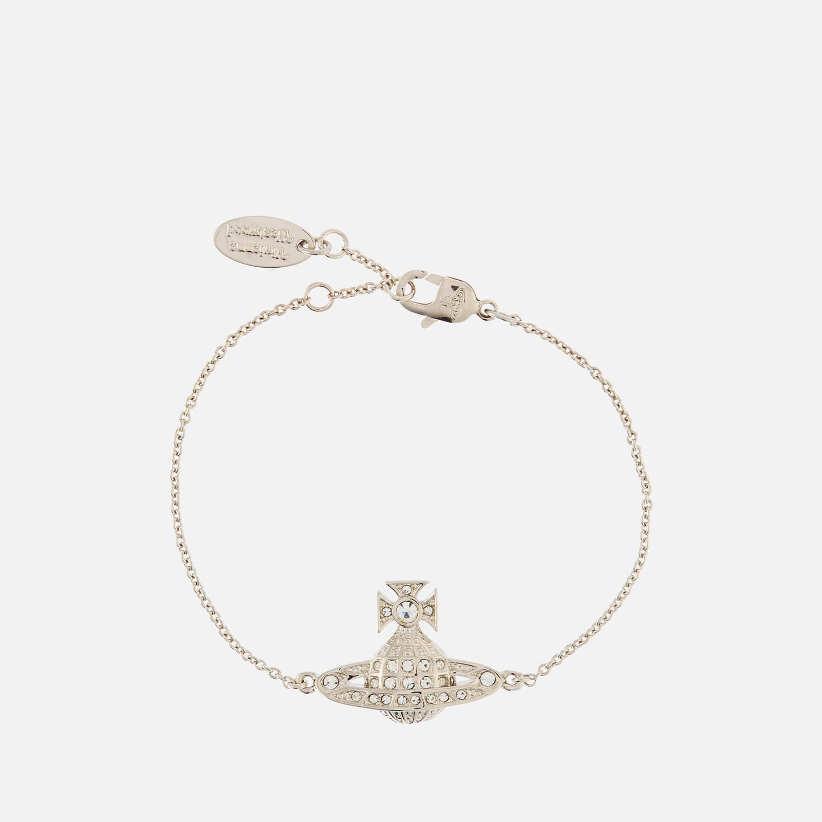 Vivienne Westwood Women's Mini Bas Relief Bracelet - Platinum/Crystal