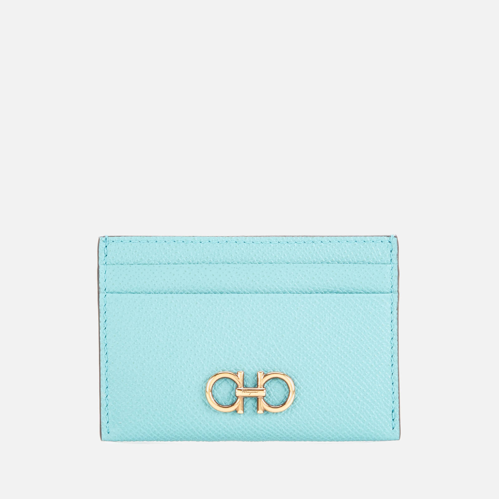 Salvatore Ferragamo Women's Gancini Card Holder - Tyrone Turquoise