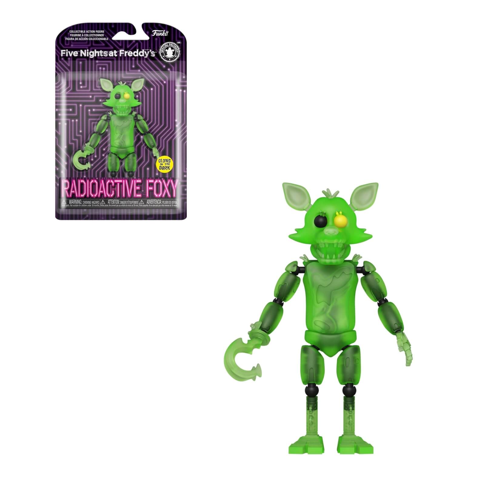 Click to view product details and reviews for Five Nights At Freddys Radioactive Foxy Action Figure.