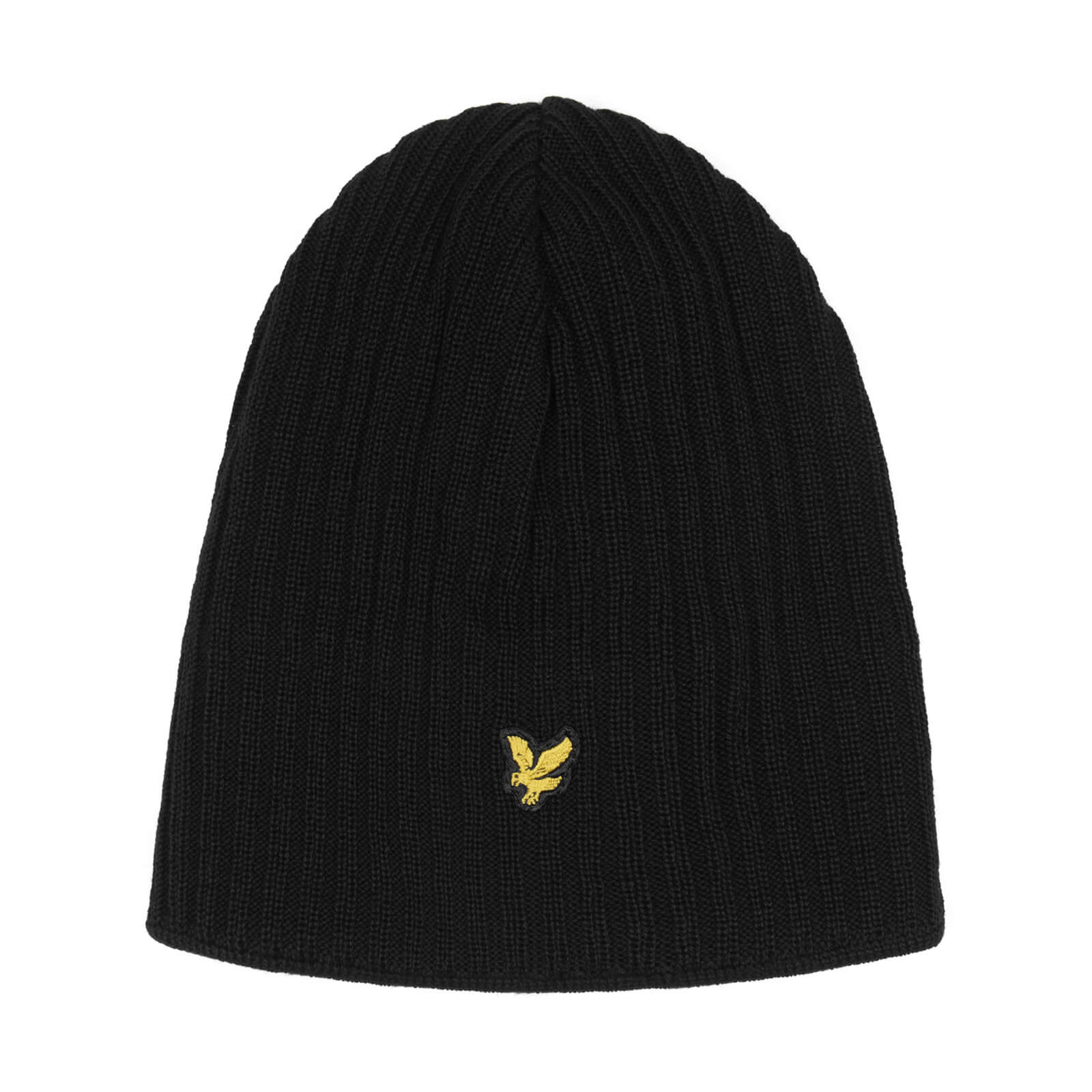 

Knitted Ribbed Beanie - True Black - One Size