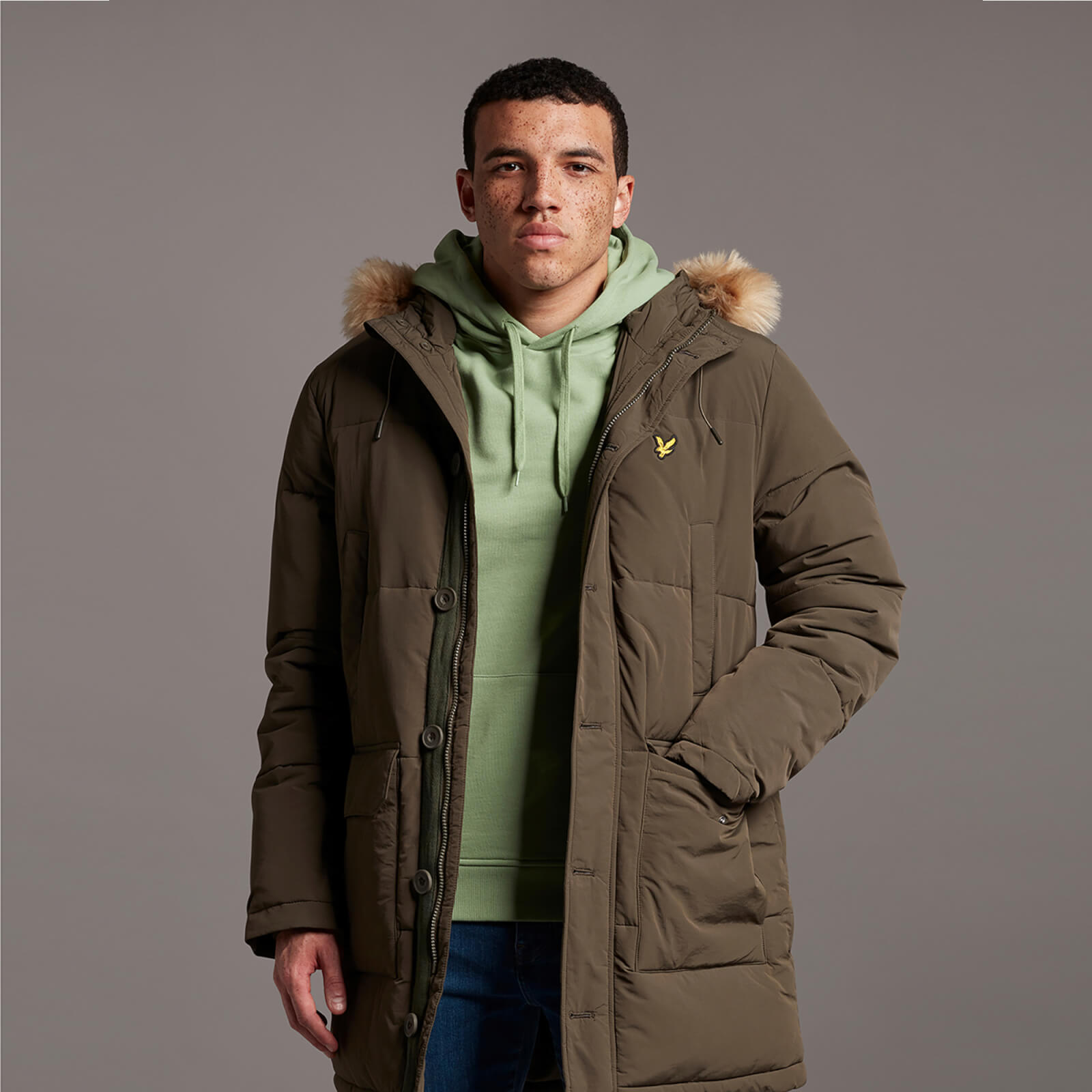

Heavyweight Longline Puffer Jacket - Olive - XXL