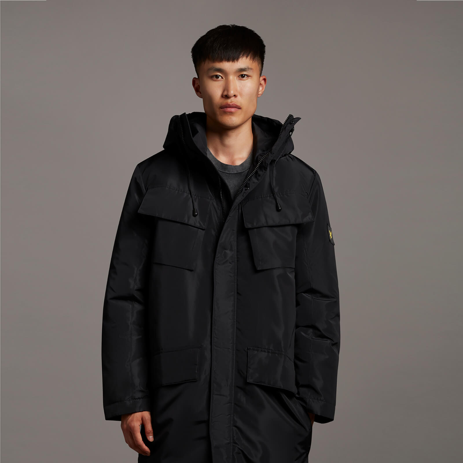 

Casuals Longline Dual Pocket Parka - Jet Black - S