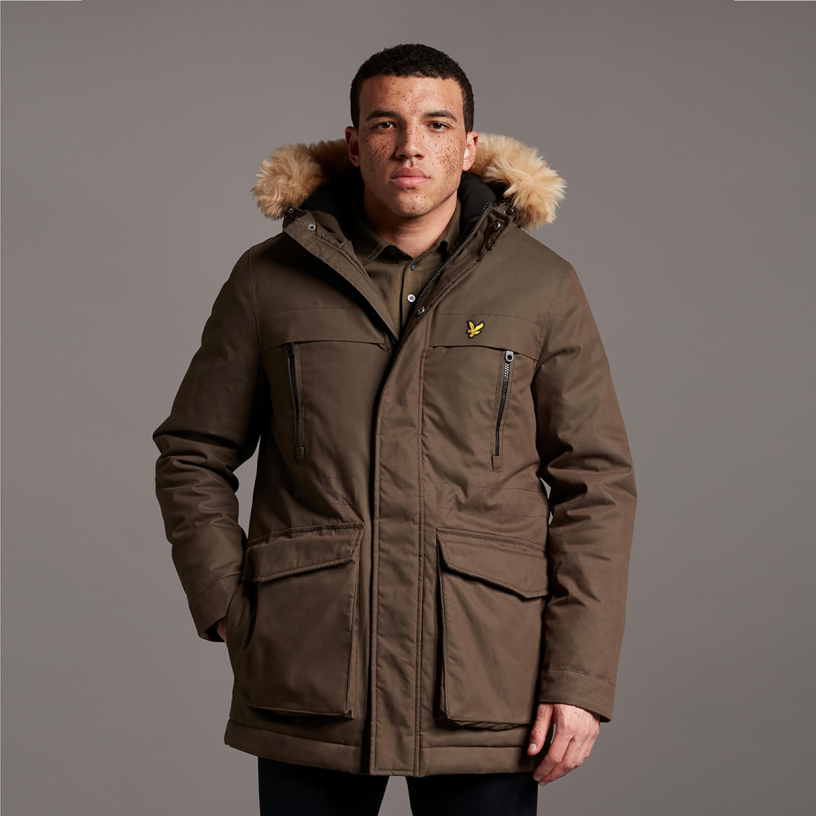 

Winter Weight Micro Fleece Lined Parka - Olive - XS