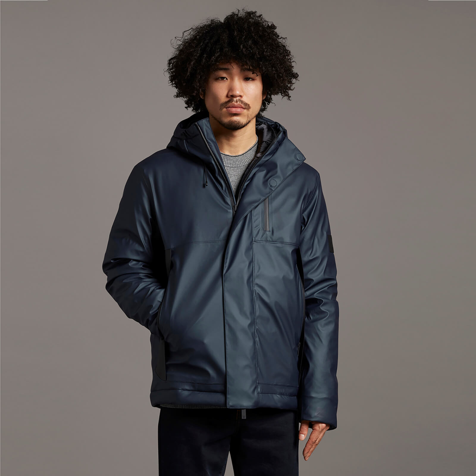 

Black Eagle Hooded Matte Jacket - Dark Navy - XXL