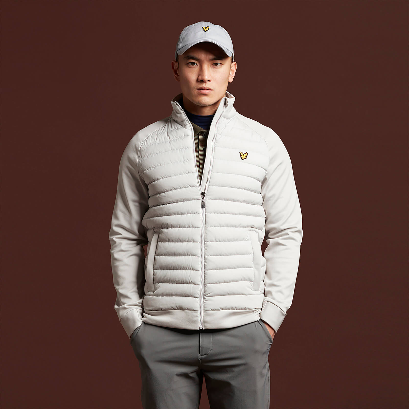 

Quilted Front Fleece Back - Pebble - XS