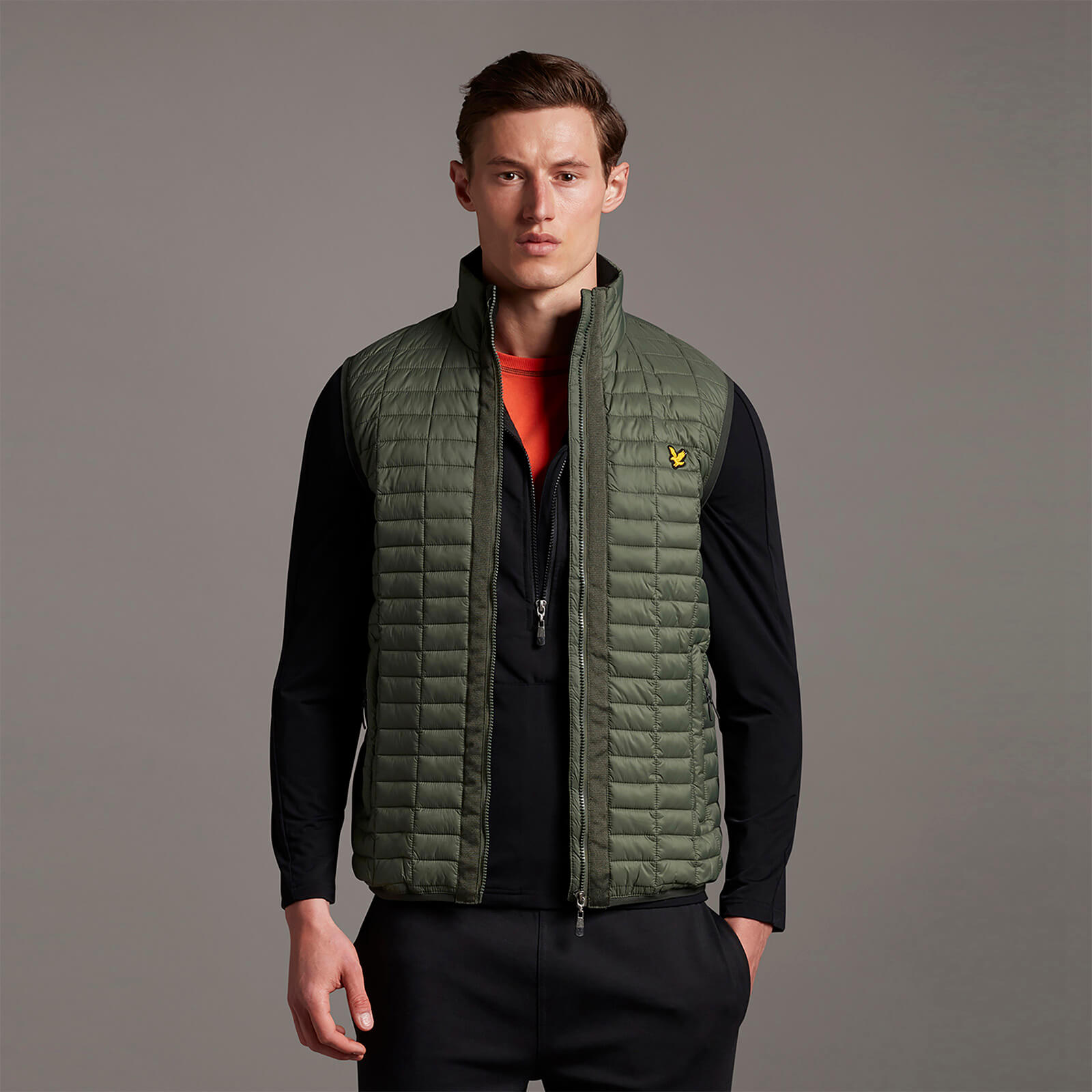 

Block Quilted Gilet - Cactus Green - XL