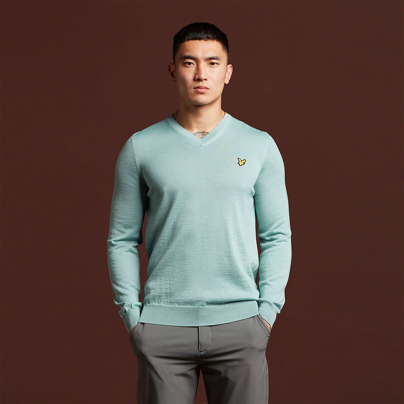 

Golf V Neck Pullover - Drizzle Green - XS