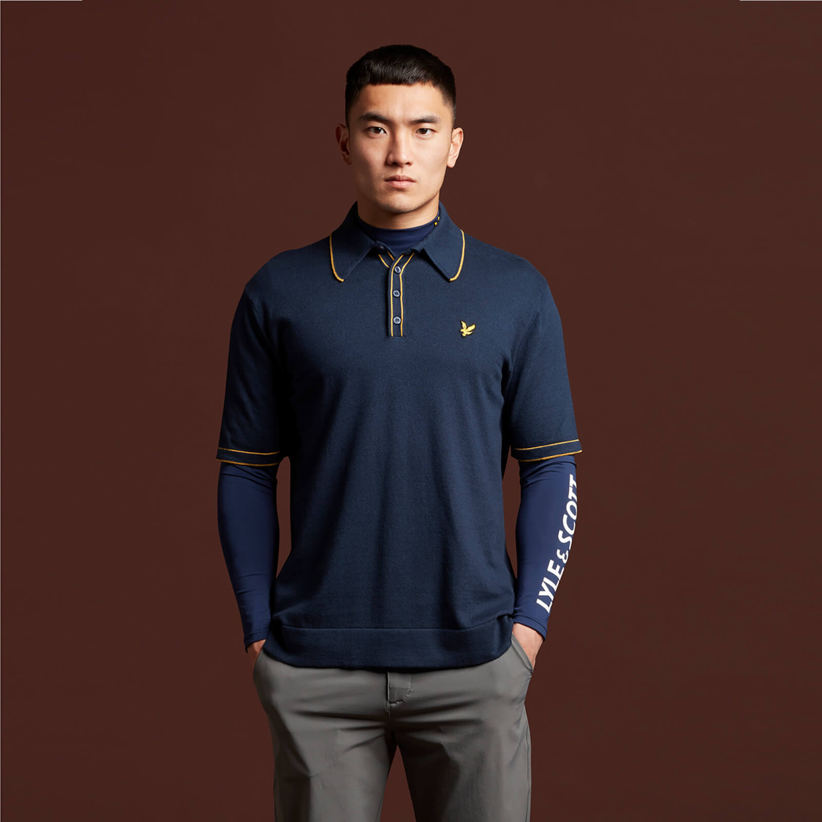 

Knitted Branded Polo - XL