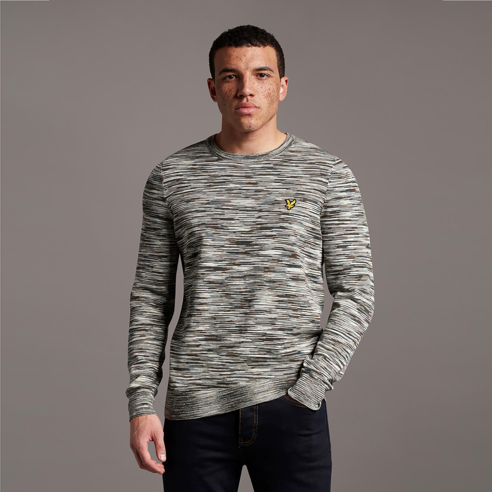 

Space Dye Jumper - Olive - M
