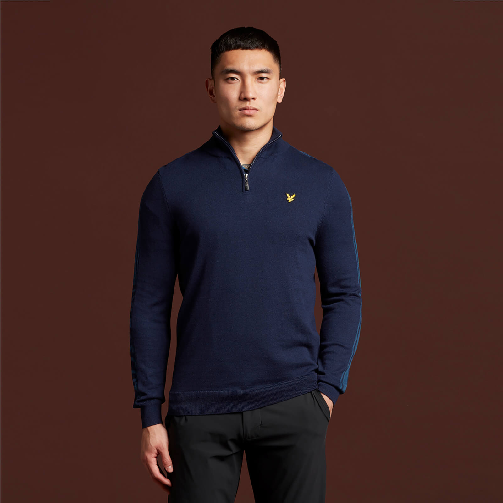 

Branded 1/4 Zip Pullover - Navy - M