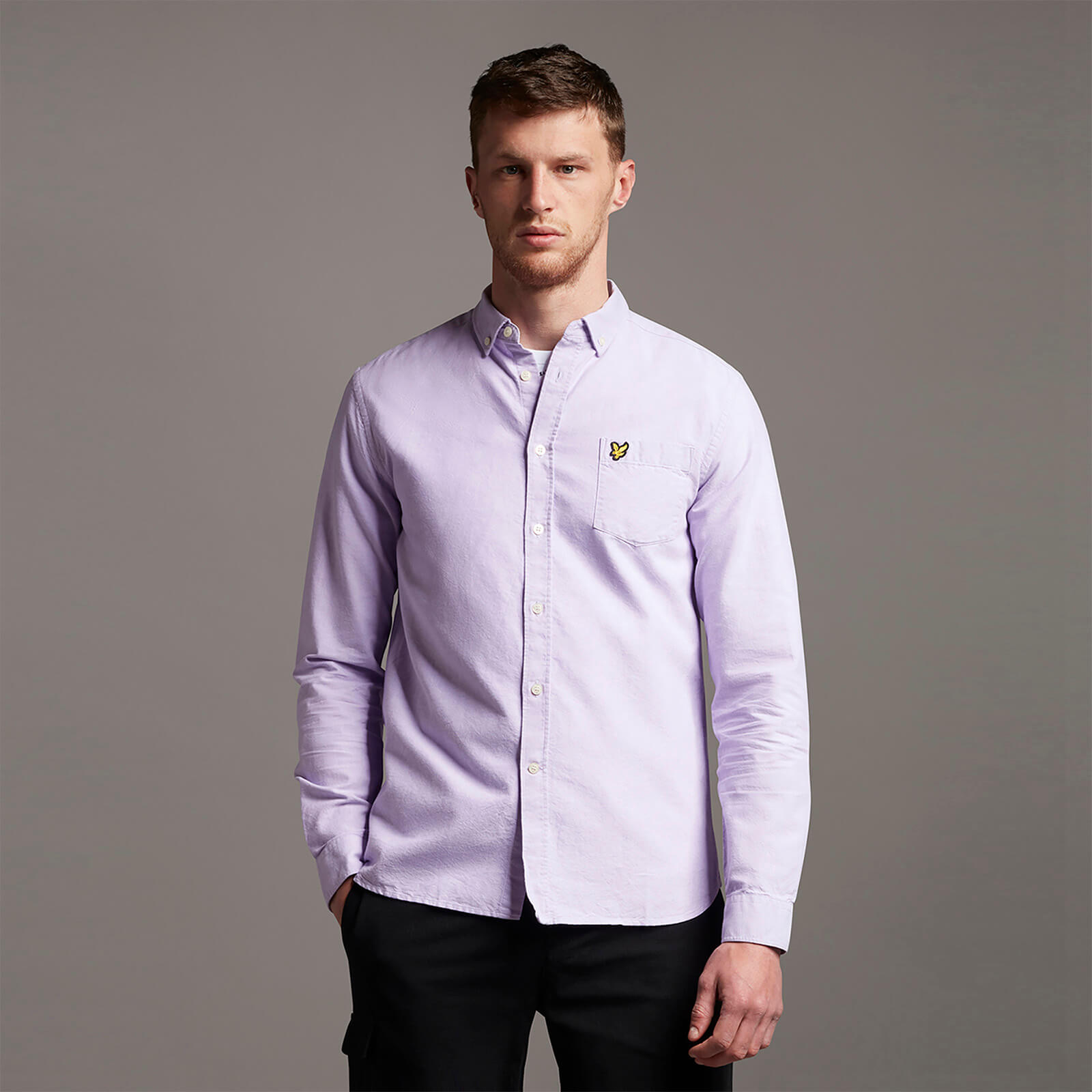 

Regular Fit Light Weight Oxford Shirt - Amethyst/ White - L