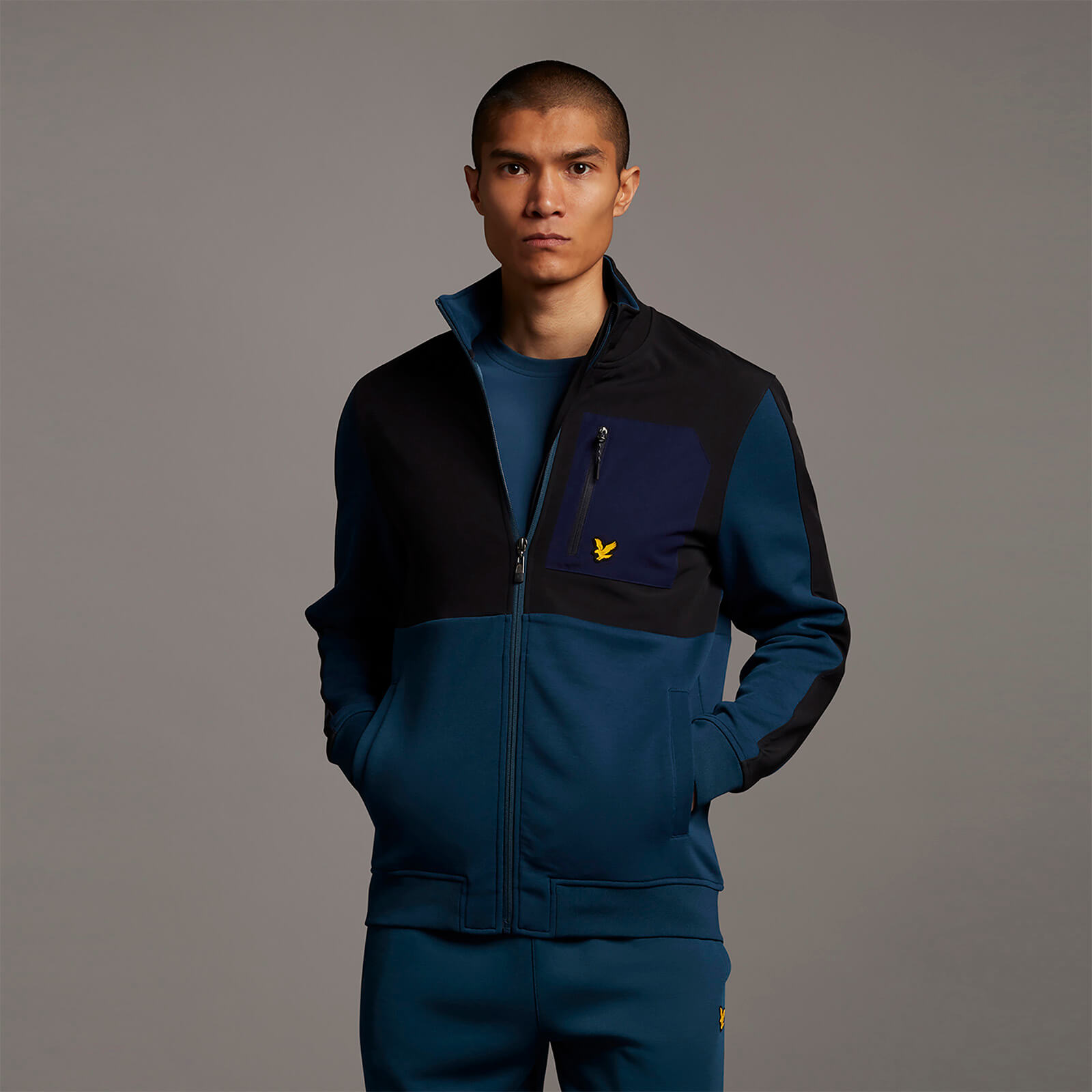 

Overlay Midlayer with Chest Pocket - Aegean Blue - L