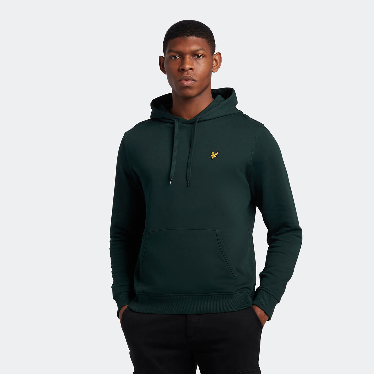 Men's Pullover Hoodie - Dark Green - XXL
