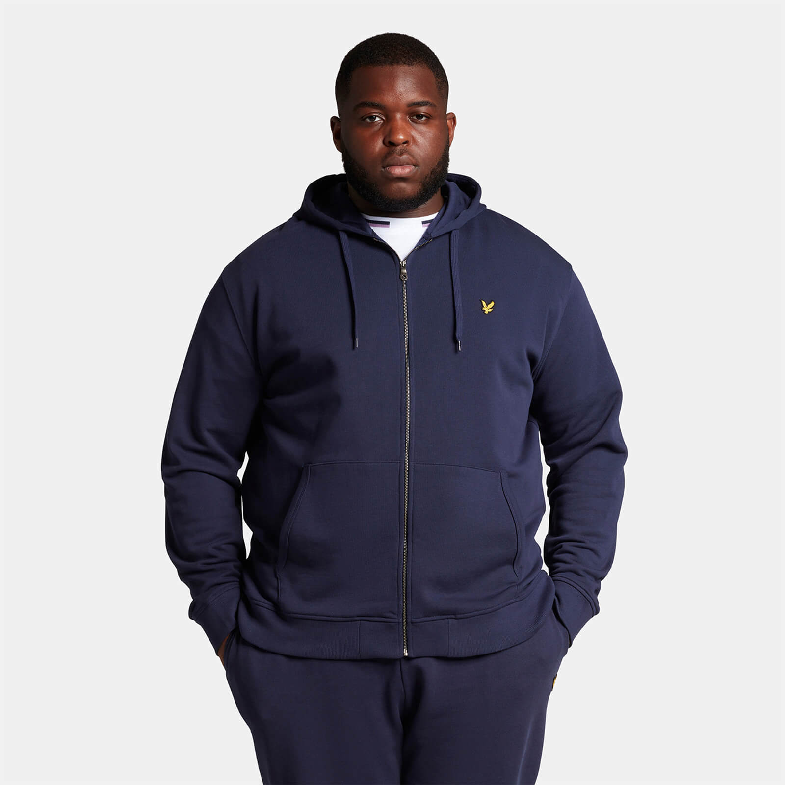 

Men's Zip Through Hoodie - Navy - Plus - XXXXXL