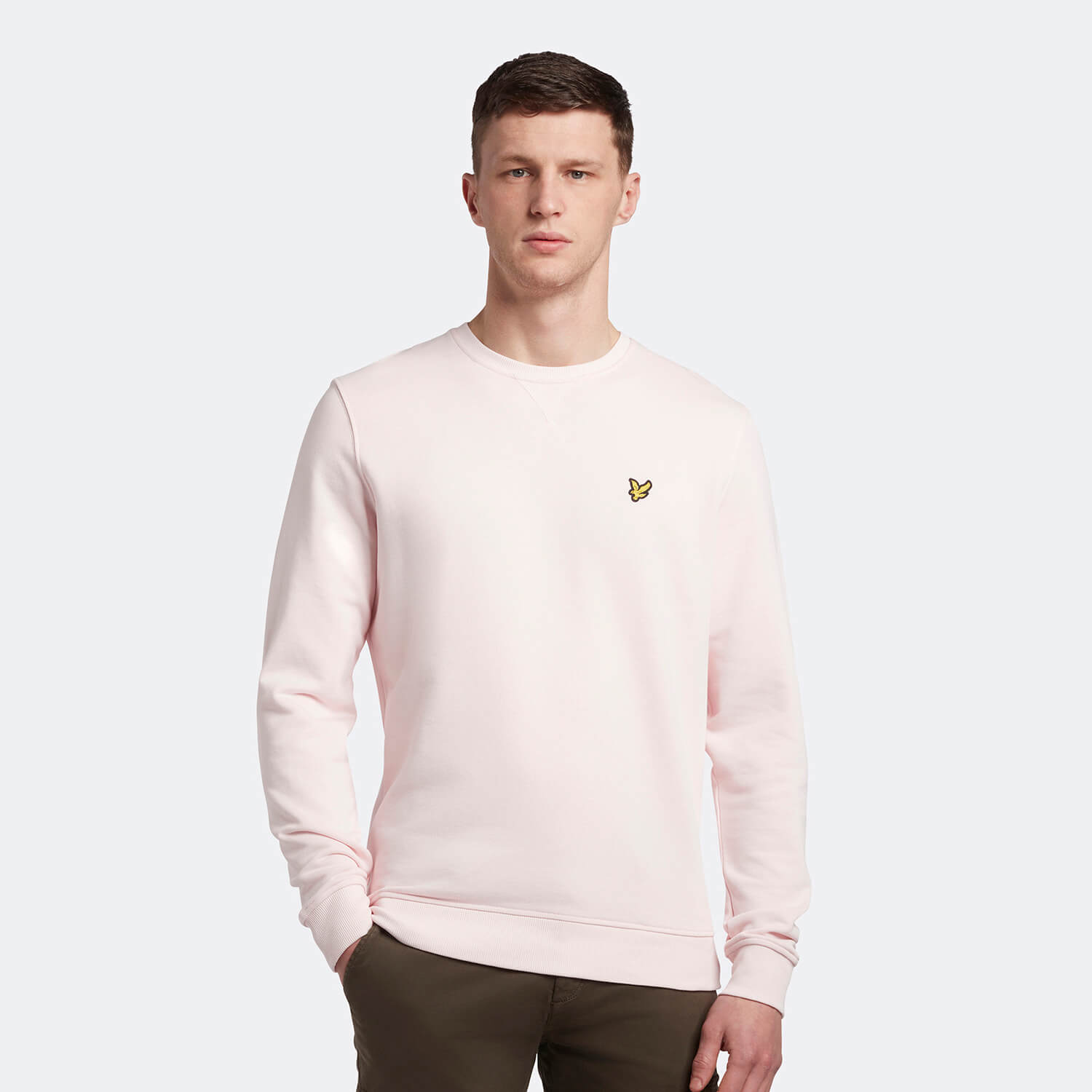 Men's Crew Neck Sweatshirt - Light Pink - S