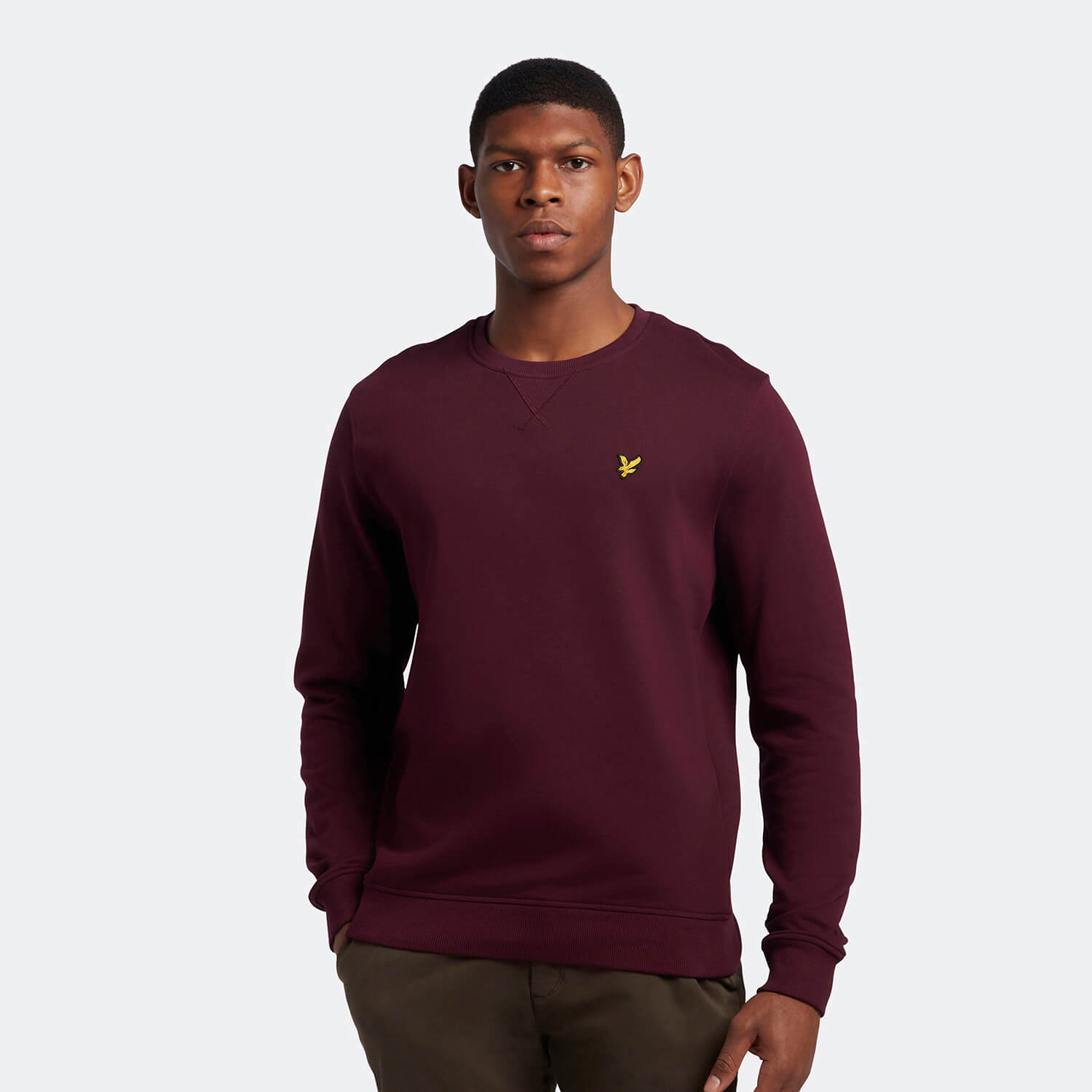 

Men's Crew Neck Sweatshirt - Burgundy - XS
