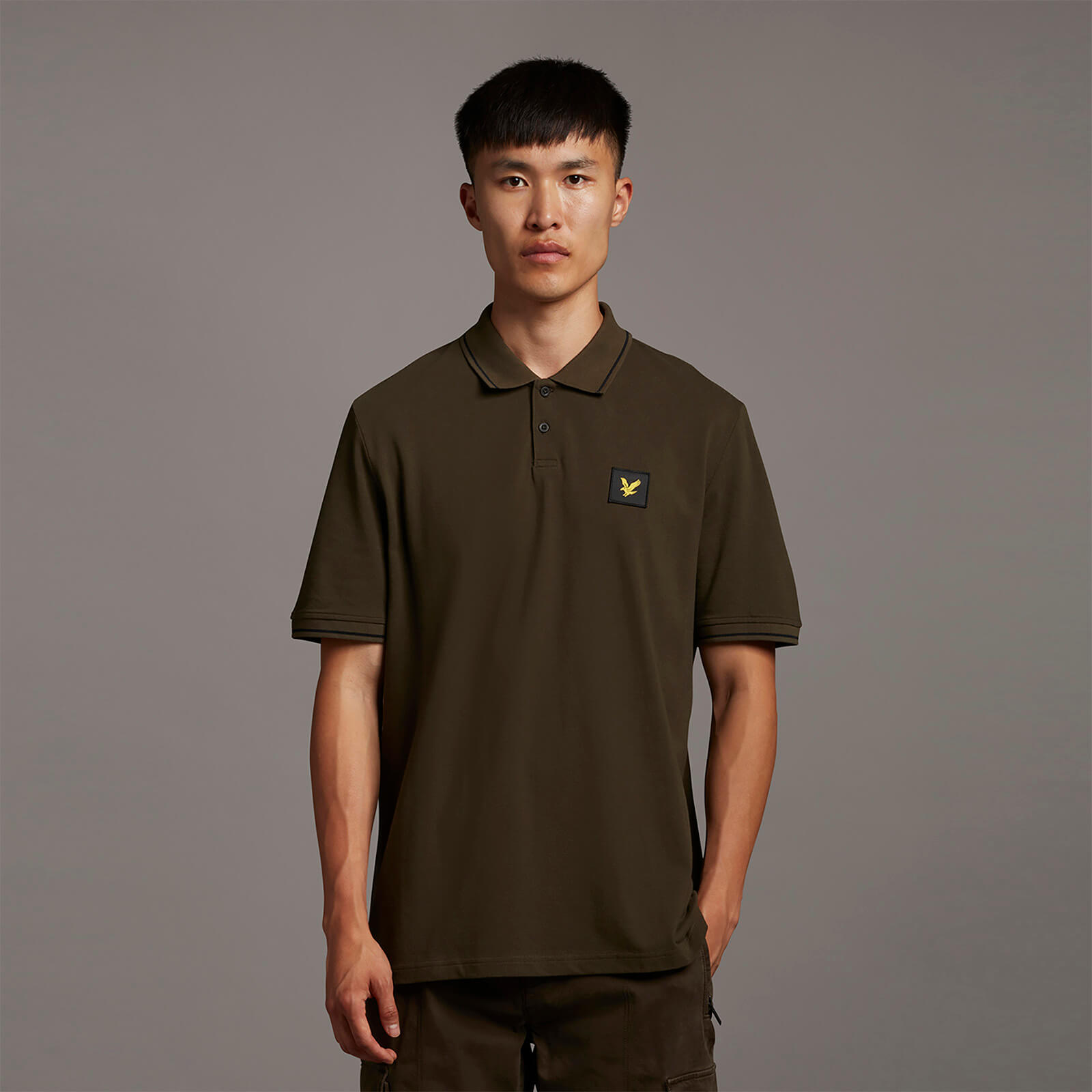 Casuals Tipped Polo Shirt - Olive - XL