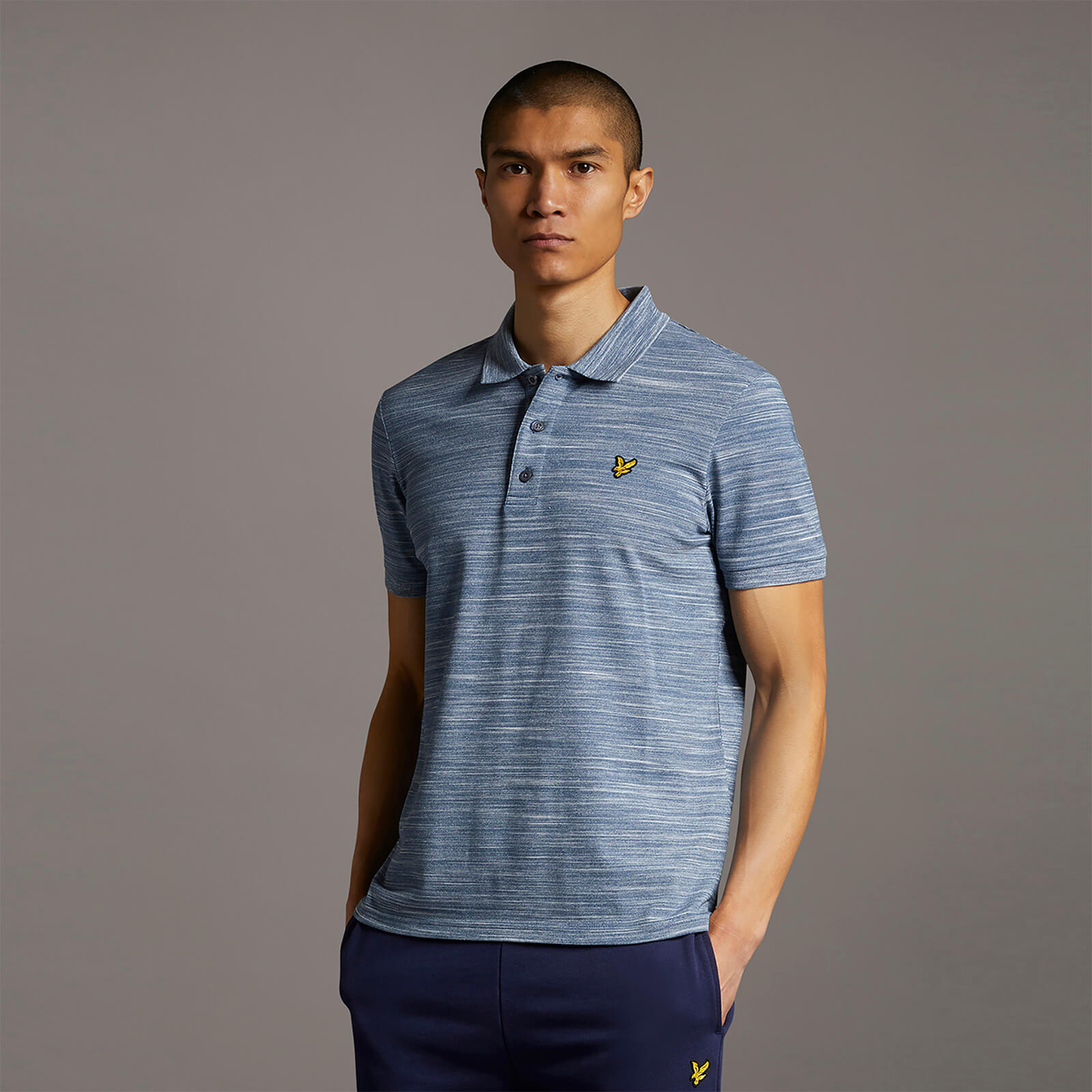 

Space Dye Polo Shirt - Slate Blue - S