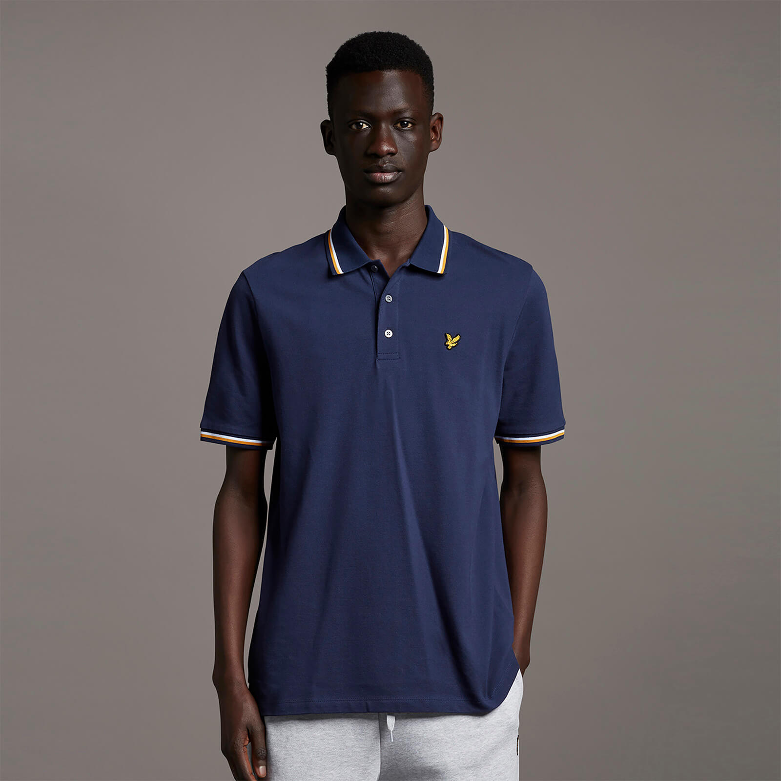 

Double Tipped Polo Shirt - Navy - XS