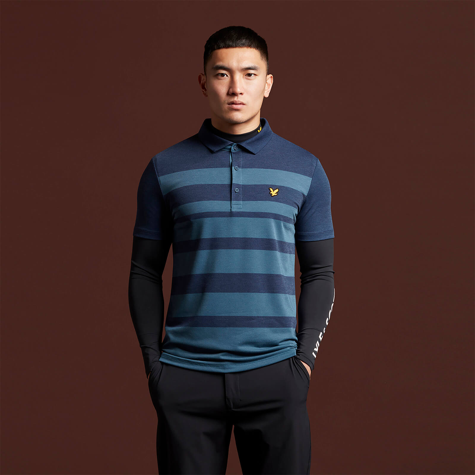 

Lightweight Wide Stripe Polo - Navy - XS