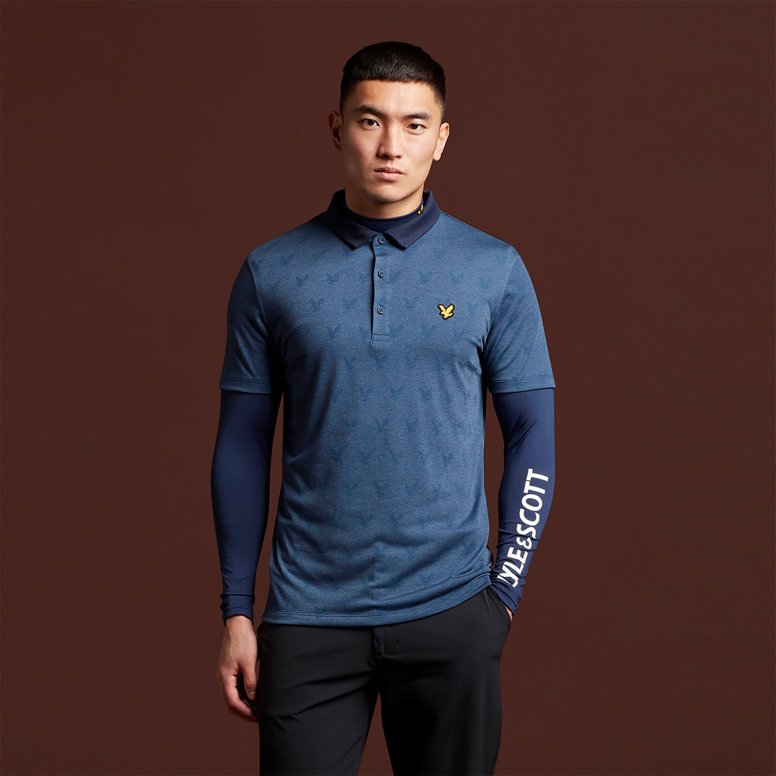 

Jacquard Polo Shirt - Aegean Blue - XS