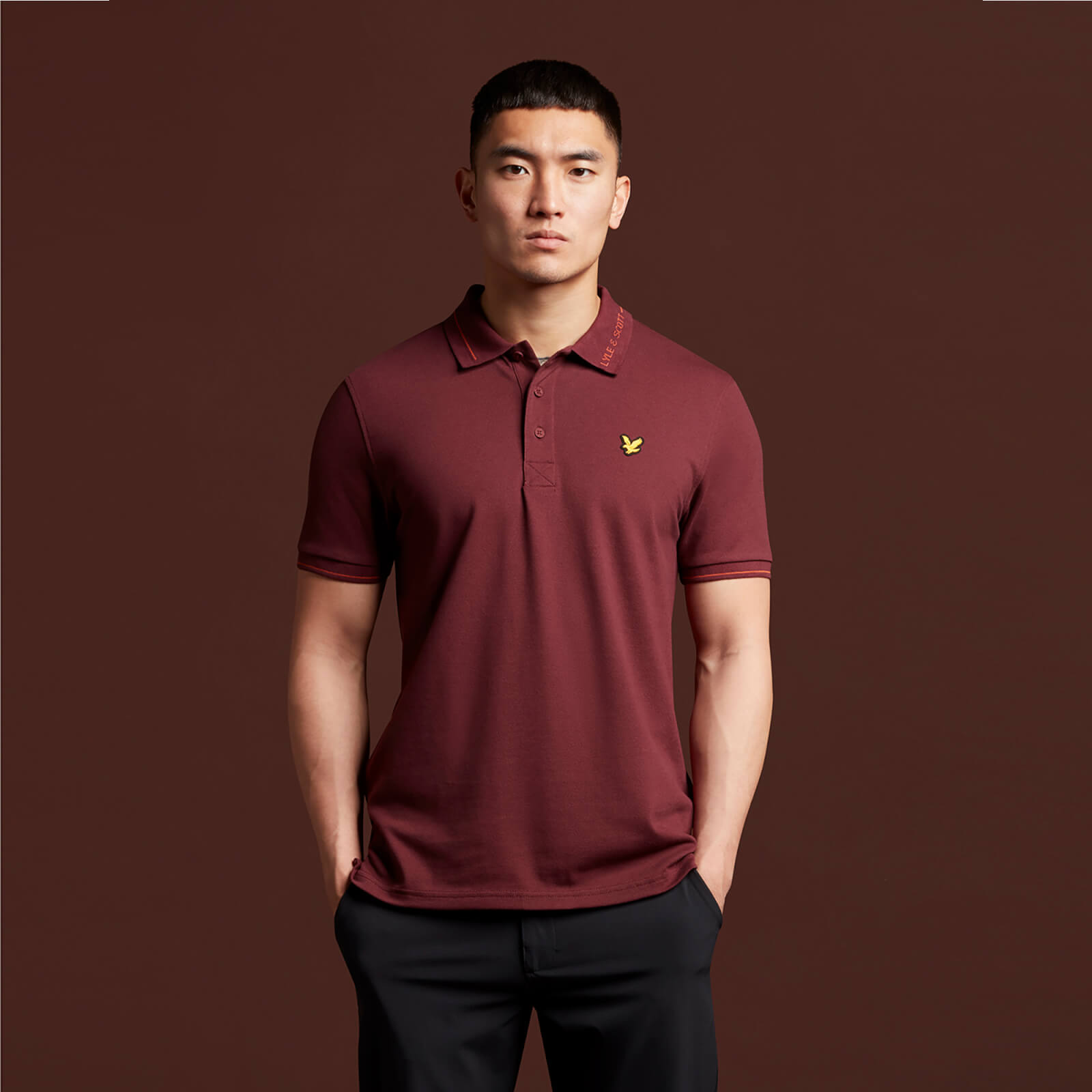 

Branded Collar Polo Shirt - Battle Rust - S