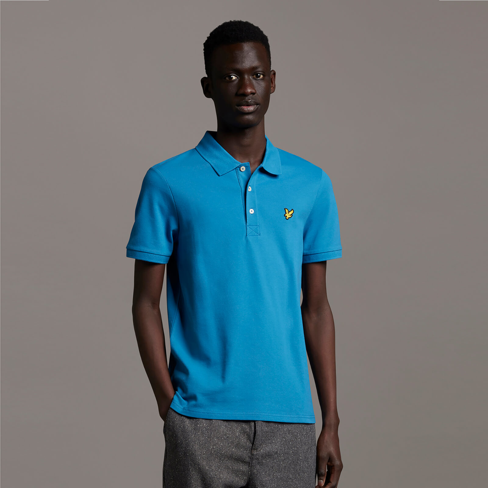 

Plain Polo Shirt - Yale Blue - S