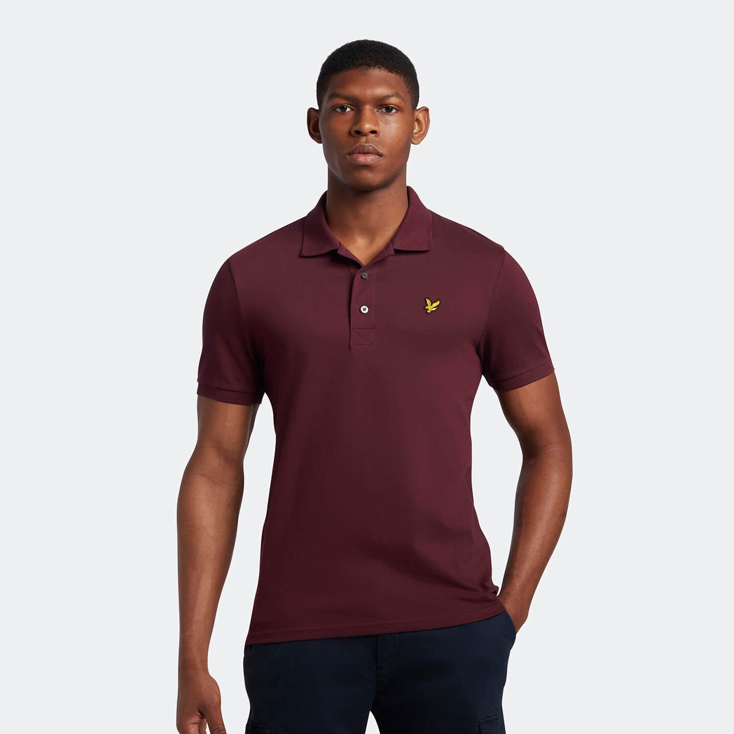 

Men's Plain Polo Shirt - Burgundy - XL
