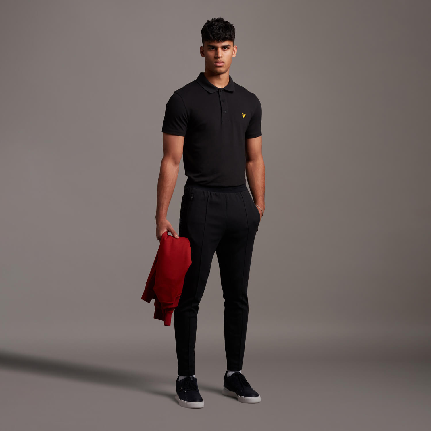 Men's Side Tape Trackies - True Black - S