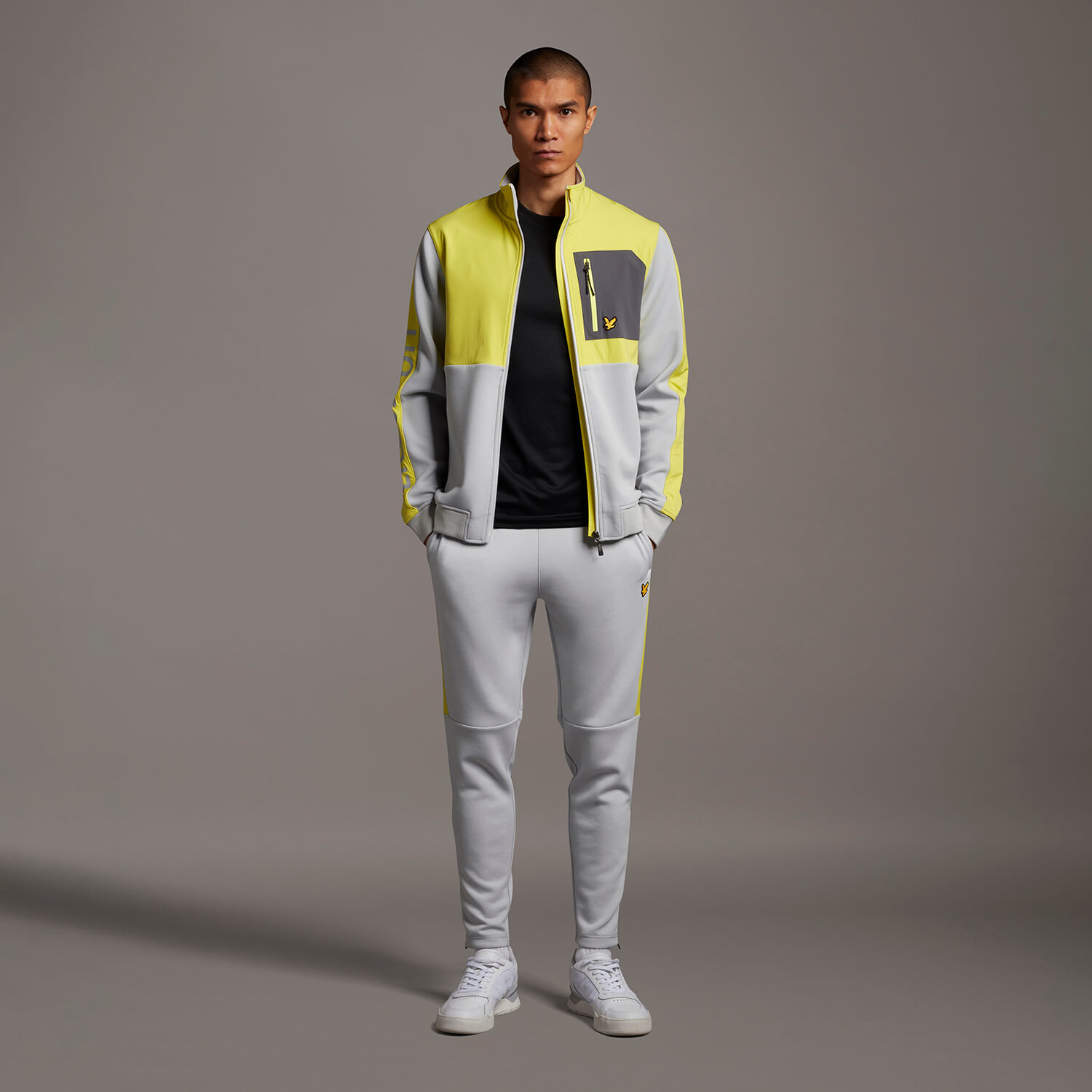 

Trackies with Woven Overlay - Pebble - L