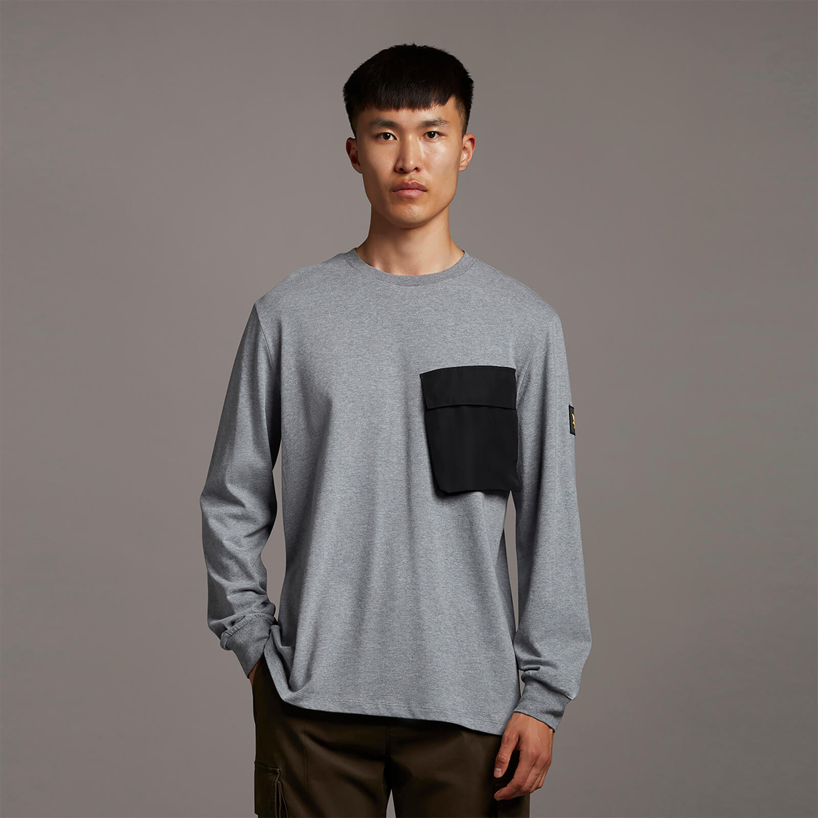 

Casuals Pocket L/S T-shirt - Mid Grey Marl - M