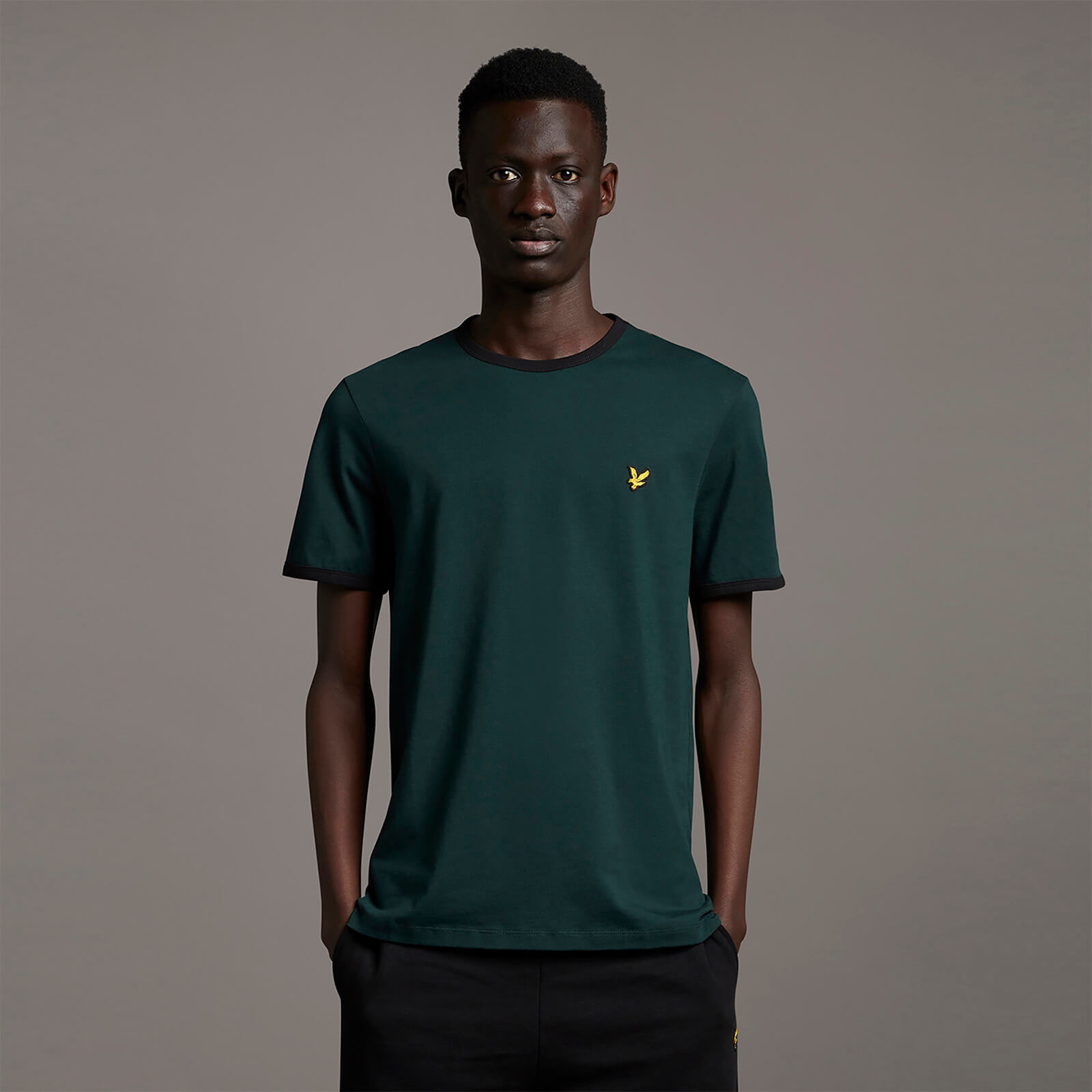 

Ringer T-Shirt - Dark Green/ Jet Black - M