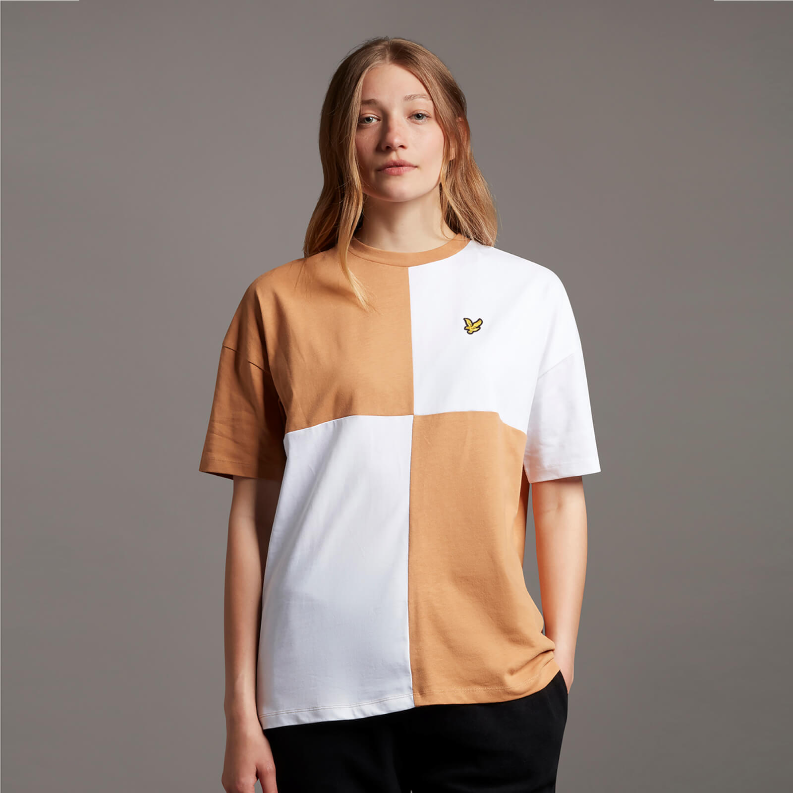 

Patchwork T-Shirt - White/Tan - 12