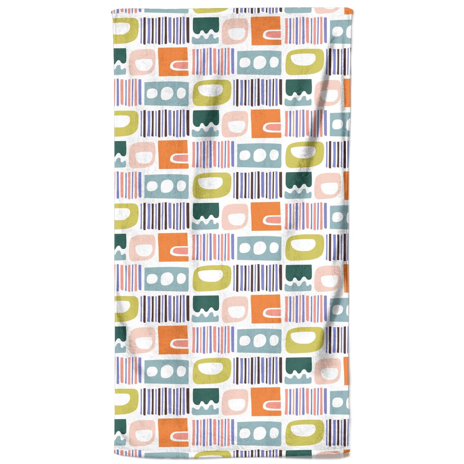 Retro Beach Huts Beach Towel