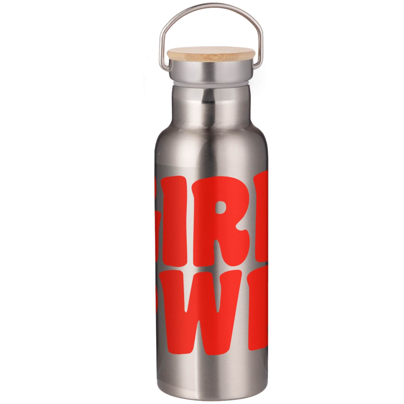 Feminist Girl Pwr Portable Insulated Water Bottle - White
