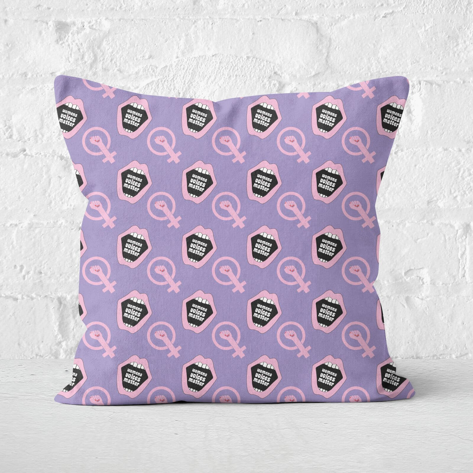 Feminist Womens Voices Matter Square Cushion - 40x40cm - Soft Touch