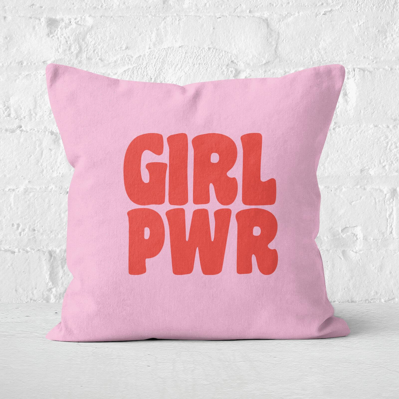 Feminist Girl Pwr Square Cushion - 60x60cm - Soft Touch