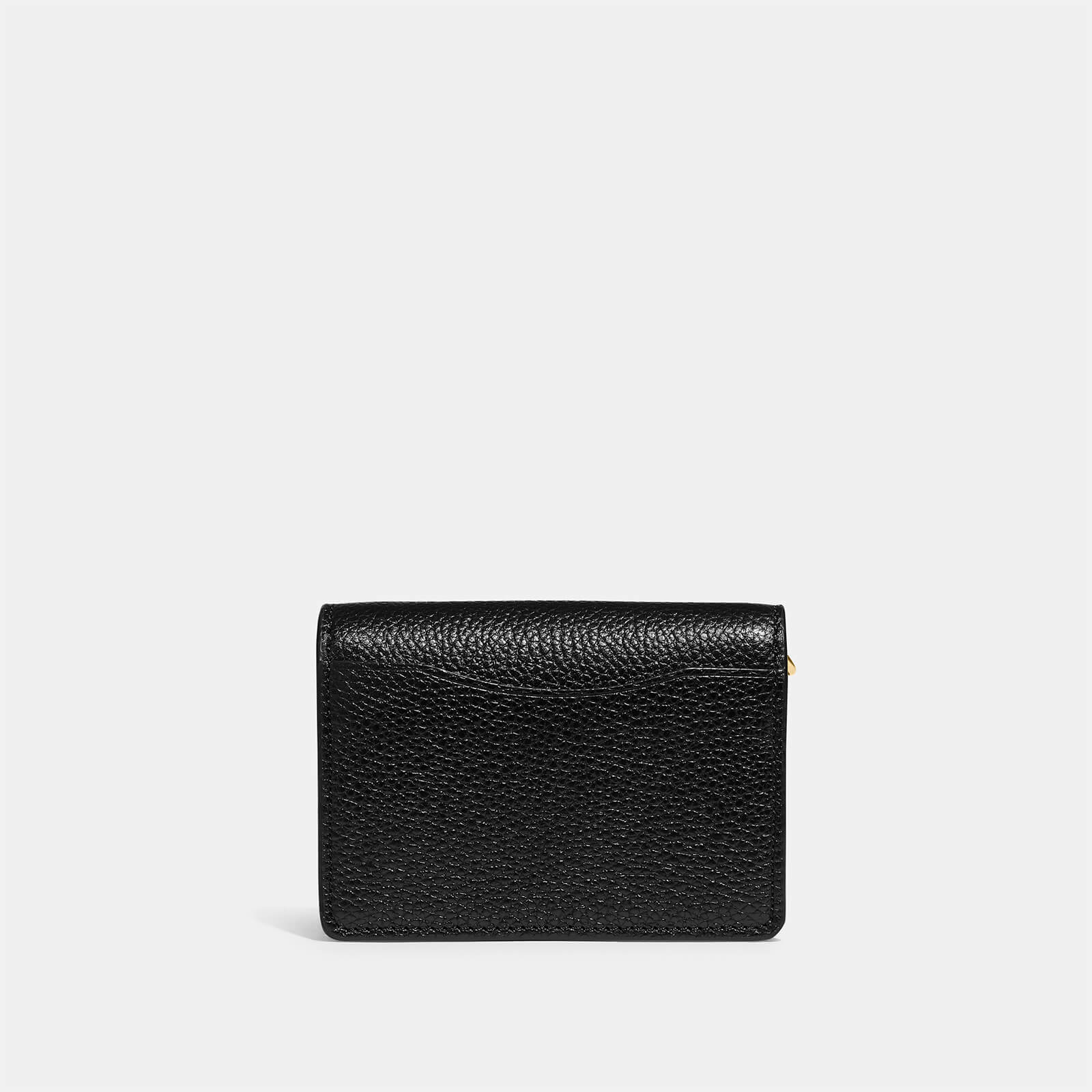 Coach Black Half Flap Card Case - B4/BLACK