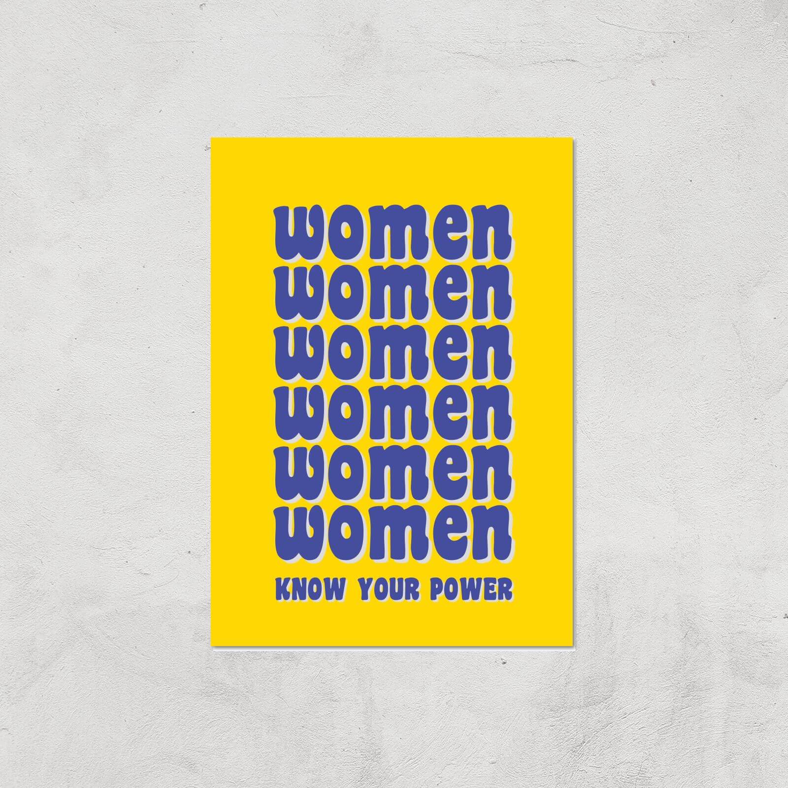 Feminist Women Know Your Power Giclee Art Print - A4 - Print Only