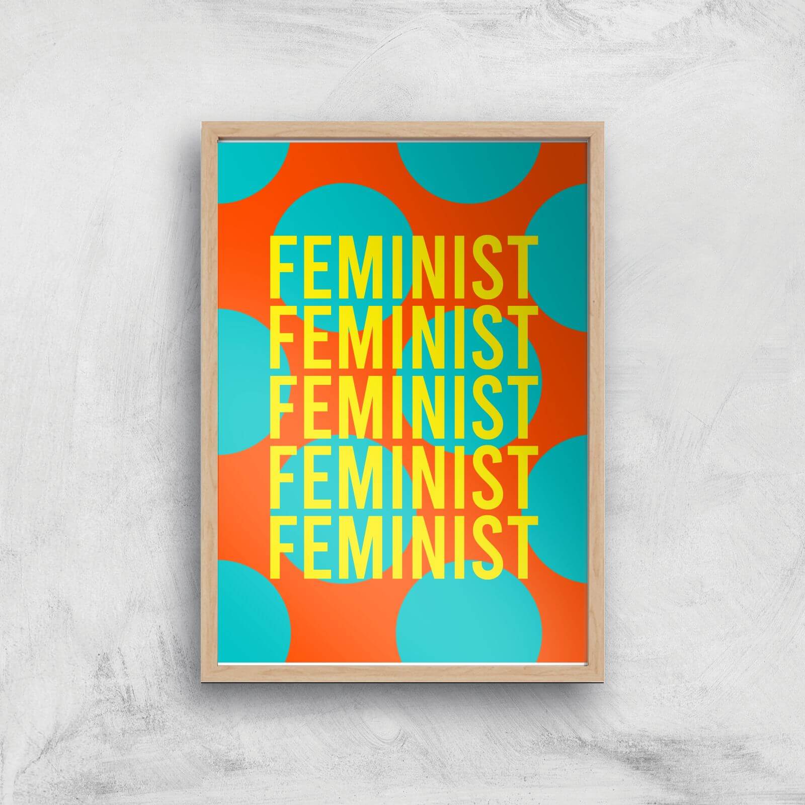 Feminist Feminist Giclee Art Print - A3 - Wooden Frame