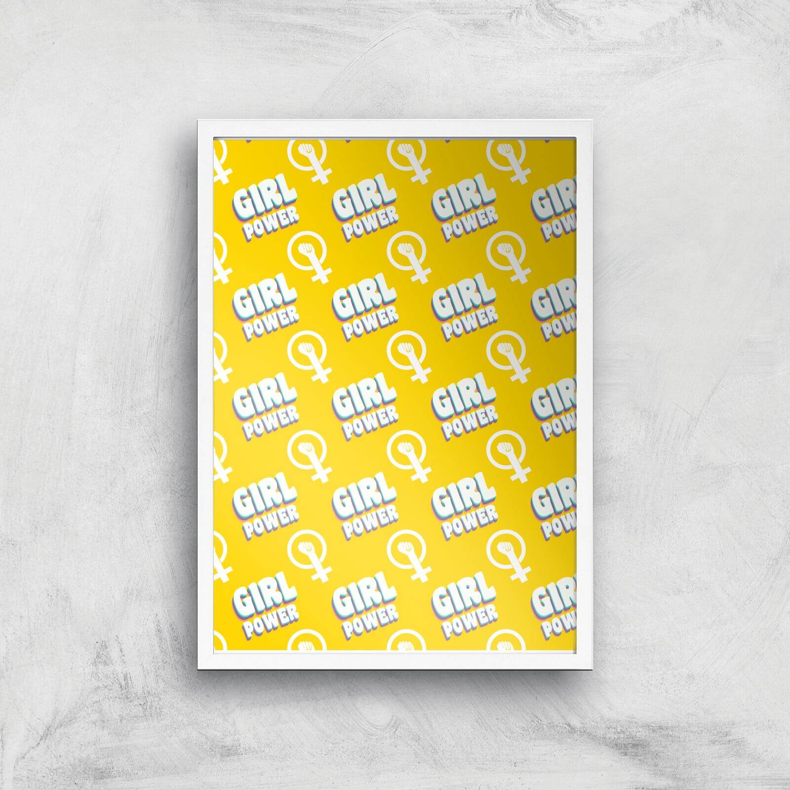 Feminist Girl Power Giclee Art Print - A2 - White Frame