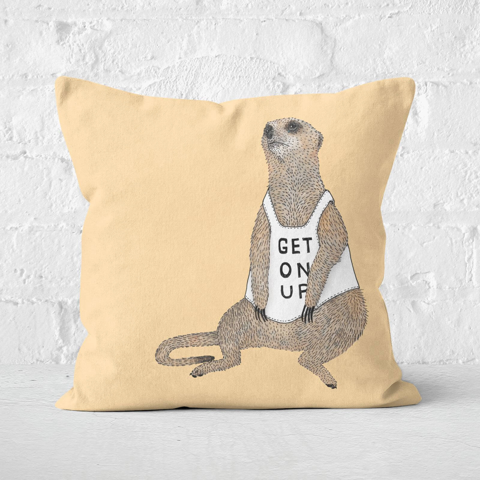 Mellow Meerkat Square Cushion - 40x40cm - Soft Touch