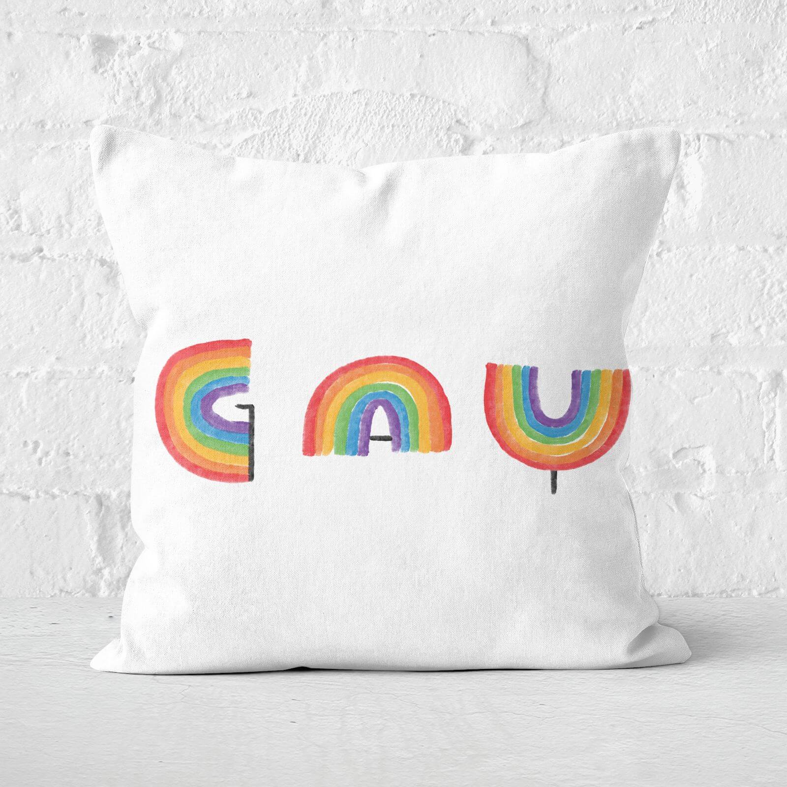 Rainbows Square Cushion - 40x40cm - Soft Touch