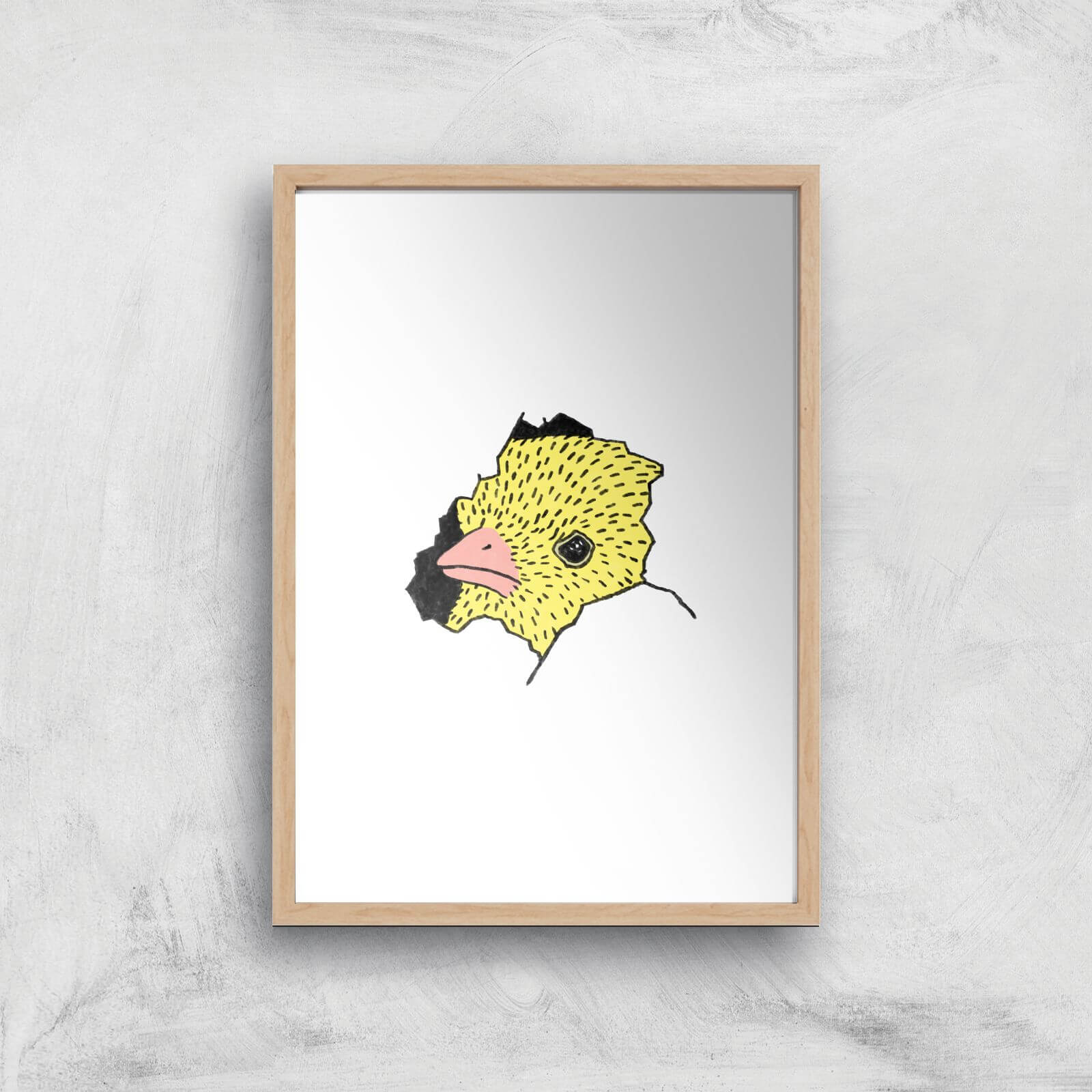 Here's Chicky Giclee Art Print - A2 - Wooden Frame