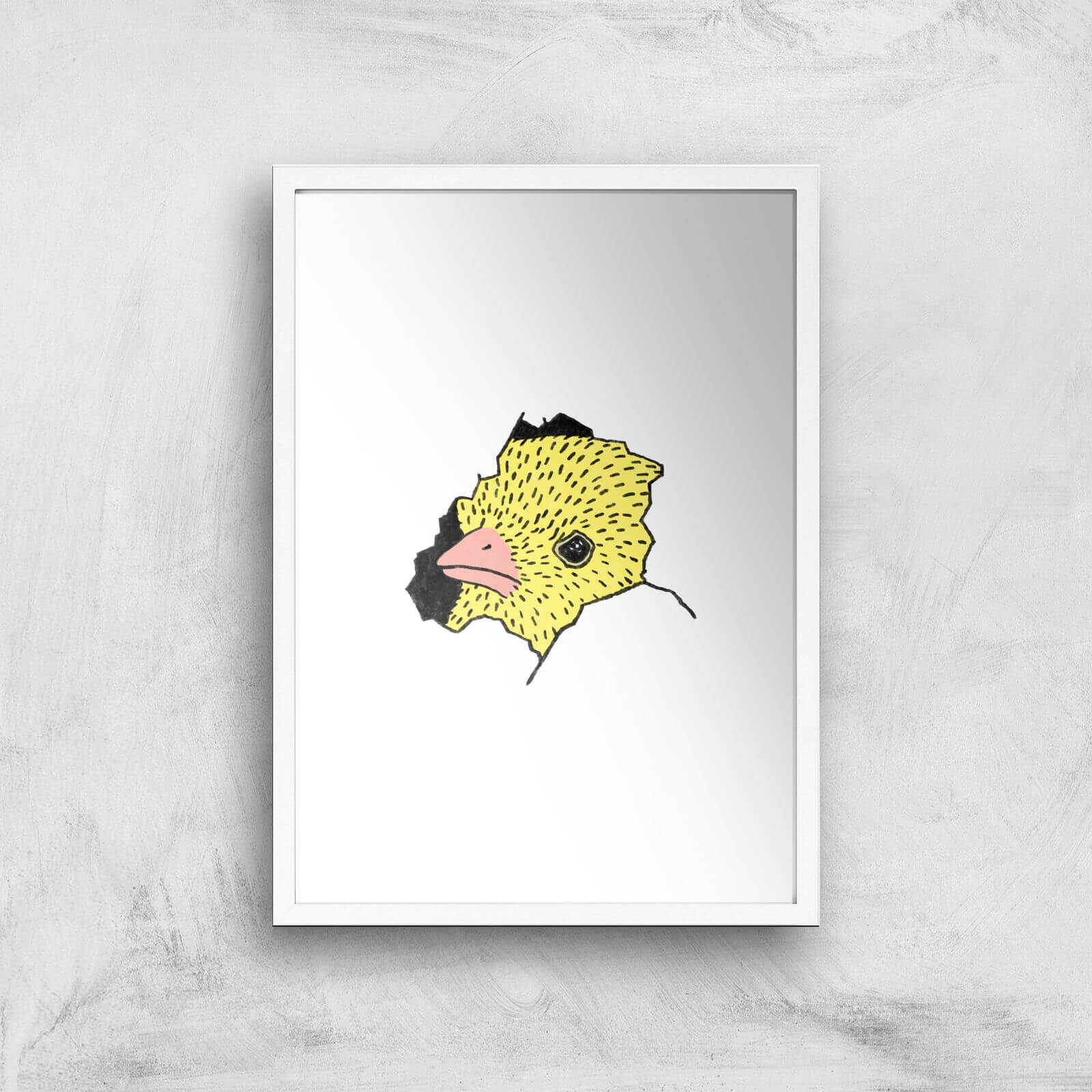 Here's Chicky Giclee Art Print - A2 - White Frame
