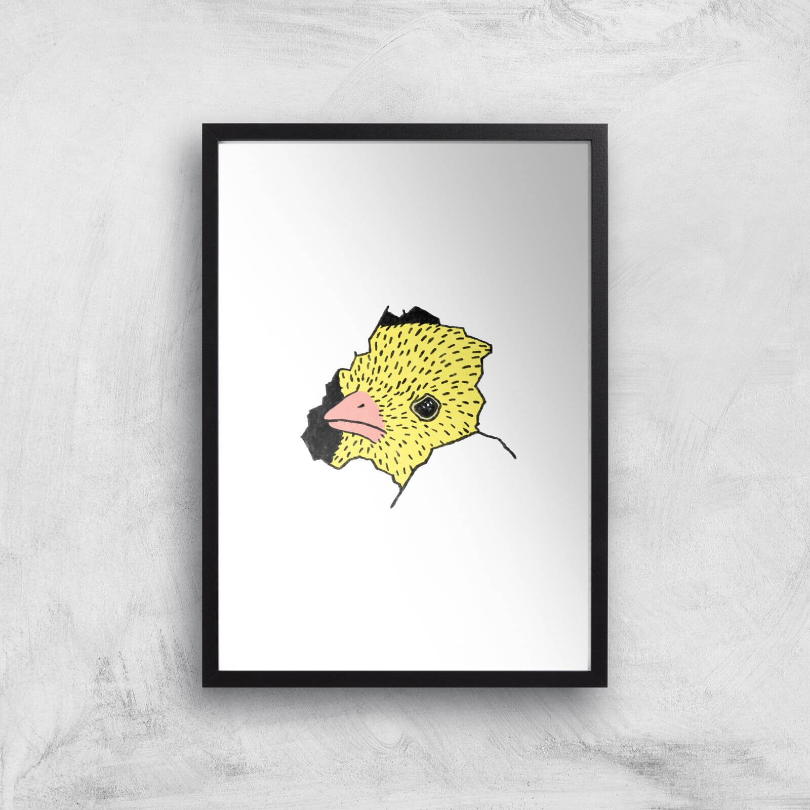Here's Chicky Giclee Art Print - A2 - Black Frame