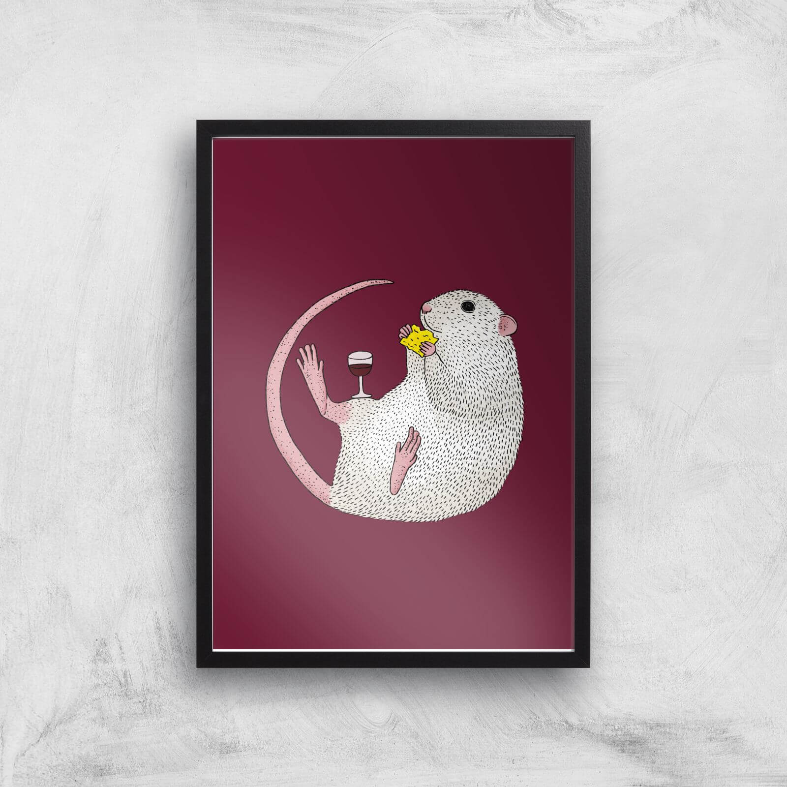 Nibbles Giclee Art Print - A3 - Black Frame