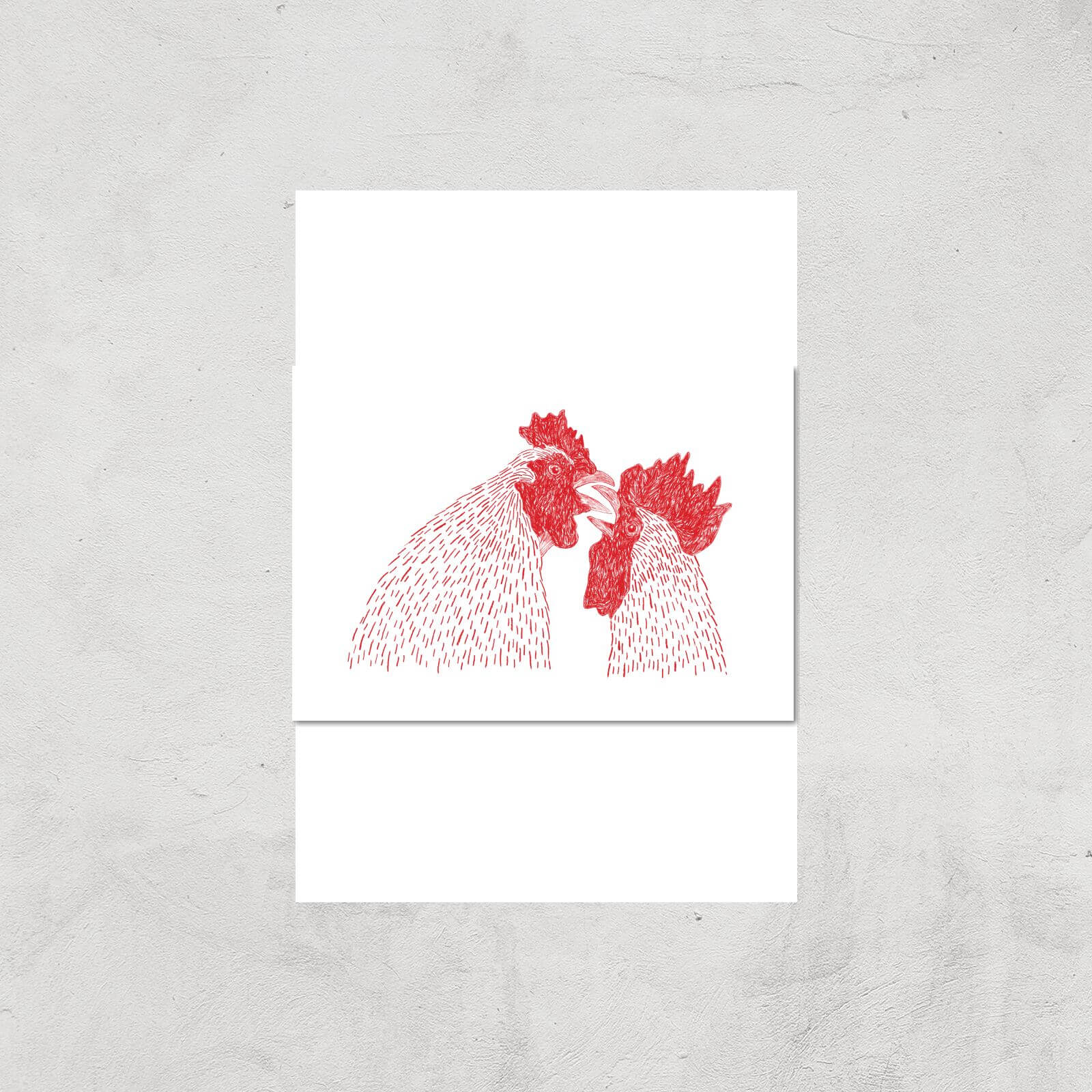 Cockerels Giclee Art Print - A3 - Print Only
